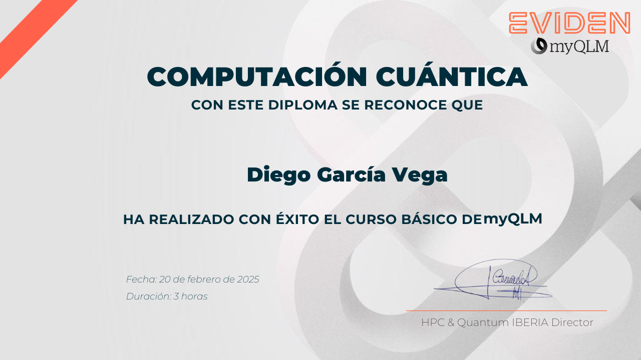 Certificate for Quantum Machine Learning Workshop